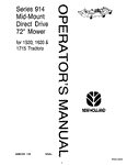 1520, 1620, 1715, 914 - New Holland Operator's Manual 42091416 Download PDF - Manual labs
