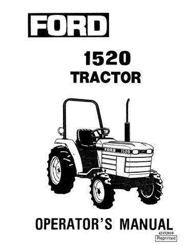 1520 Ford Tractor SE4594 - New Holland Operator's Manual 42152010 Download PDF - Manual labs