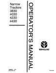 3830, 4030, 4230, 4430 Narrow Tractor - New Holland Operator's Manual 42383041 Download PDF - Manual labs