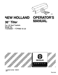 36 Inch Tiller OM For LS Yard Tractors - New Holland Operator's Manual 42680070 Download PDF - Manual labs