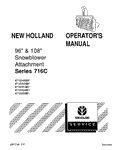 716C Snowblower 96` 108` Attachment - New Holland Operator's Manual 42871760 Download PDF - Manual labs