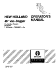48` Vac-bagger OM For Garden Tractors - New Holland Operator's Manual 42871820 Download PDF - Manual labs