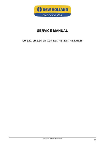 New Holland LM6.32, LM6.35, LM7.35, LM7.42, LM9.35 Telescopic Handler Service Repair Manual 51425741 - Manual labs
