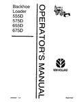 555D, 575D, 655D, 675D Trac.Ldr.Bckhoe - New Holland Operator's Manual 42055526 Download PDF - Manual labs