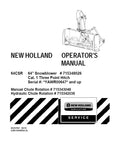 64CSR 64` Snowblower,#715348026- Cat Three Point Hitch Tractor - New Holland Operator's Manual 84357591 Download PDF - Manual labs