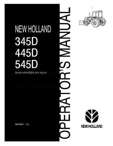 345D, 445D, 545D - New Holland Operator's Manual 86570567 Download PDF - Manual labs