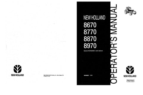 8670, 8770, 8870, 8970 - New Holland Operator's Manual 86588682 Download PDF - Manual labs