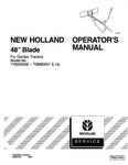 48 Inch Dozer Blade for Garden Tractors - New Holland Operator's Manual 86602578 Download PDF - Manual labs
