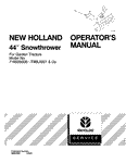 44 Inch Snowthrower For Garden Tractors 716505006-T9BL0001 & up - New Holland Operator's Manual 86602580 Download PDF - Manual labs