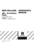 48` Snow,dozer Blade For MY Series Tractor - New Holland Operator's Manual 87040097 Download PDF - Manual labs