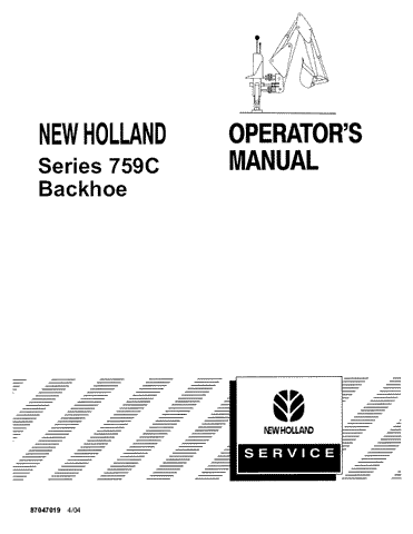 759C, TC48DA, TC55DA - New Holland Operator's Manual 87047019 Download PDF - Manual labs