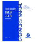 62LB, 72LB - New Holland Operator's Manual 87051820 Download PDF - Manual labs