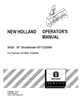 50CS 50` Snowblower #717232006 For tz18da & tz24da tractors - New Holland Operator's Manual 87300084 Download PDF - Manual labs