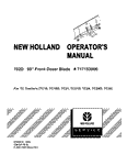 702D 60` Front Dozer Blade for TC tractors - New Holland Operator's Manual 87300414 Download PDF - Manual labs