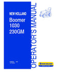 230GM, Boomer™ 1030 - New Holland Operator's Manual 87487351 Download PDF - Manual labs