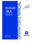 18LA Loader For TC48DA and TC55DA Tractors - New Holland Operator's Manual 87571257 Download PDF - Manual labs