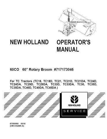 60CO, TC18, TC18D, TC21, TC21D, TC21DA, TC24D, TC24DA, TC29D, TC29DA, TC30, TC33D, TC33DA, TC35D, TC35DA, TC40D, TC40DA, TC45DA - New Holland Operator's Manual 87580886 Download PDF - Manual 