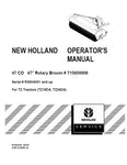 47CO, TZ18DA, TZ24DA Rotary Boom - New Holland Operator's Manual 87585655 Download PDF - Manual labs