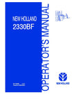 2330BF Adapter Frame on Bidirectional Tractor - New Holland Operator's Manual 87716208 Download PDF - Manual labs