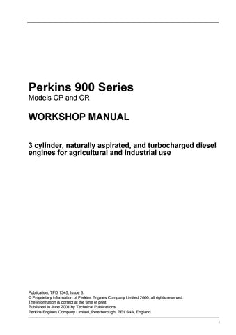 900 Series - Perkins Model CP and CR Engines Service Repair Manual - Manual labs