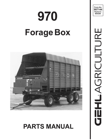 980 - Gehl Forage Box Parts Manual - Manual labs