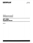 CATERPILLAR AP-1200 ASPHALT PAVER SERVICE REPAIR MANUAL 2JD - Manual labs