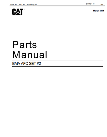 Download PDF For Caterpillar BI014256 Bucyrus Armored Face Conveyor PARTS CATALOG MANUAL - BMA, AFC, SET #2 (2014),https://www.manuallabs.com/products/cat-caterpillar-bucyrus-armored-face-conveyor-bi014256-parts-catalog-manual-bma-afc-set-2-pdf-file-2014