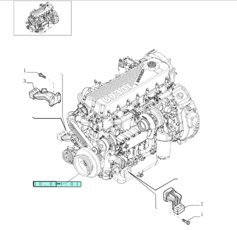 Download PDF For New Holland CR 9040-Combine Engine-9L, From PIN HAJ111001 Parts Catalog Manual (9/06-12/11) 