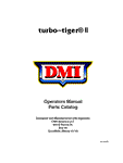 Case IH TIGER II DMI Turbo-Tiger II OM & PC Operator's Manual 00100453 - Manual labs