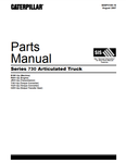 Caterpillar CAT Series 730 Articulated Truck Parts Catalog Manual B1M1-UP - Manual labs