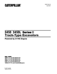 Caterpillar Cat 345B, 345BL Series II Track Type Excavator Parts Catalog Manual AMD, AMJ, AMN, AYR - Manual labs