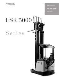 ESR 5000 Series Crown Forklift Service Repair Manual PDF - Manual labs