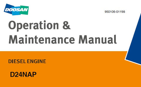 Doosan D24NAP Diesel Engine Operation & Maintenance Manual - Manual labs