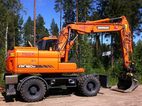 Doosan DX140W-3 DX160W-3 Wheel Excavator Workshop Service Repair Manual SN: From 5001 - Manual labs