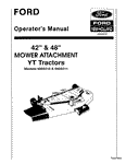 Ford 42 and 48 Inch Mower Attachment for YT Tractor - New Holland Operator's Manual 42644225 Download PDF - Manual labs