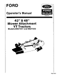 Ford 42 and 48 Inches Mower Attachment for YT Tractors - New Holland Operator's Manual 42644223 Download PDF - Manual labs