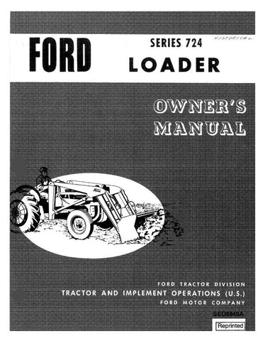 Ford Loader Series 724 SEO8840A - New Holland Operator's Manual SEO8840A Download PDF - Manual labs