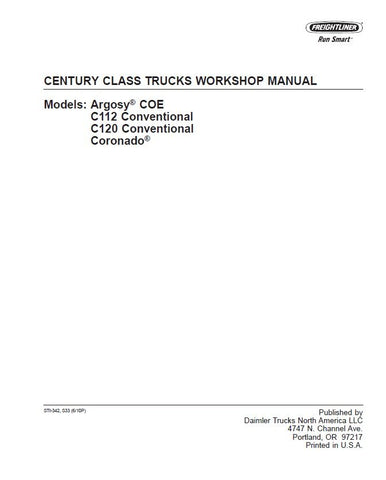 C112, C120, CORONADO - Freightliner CENTURY CLASS Truck Workshop Service Repair Manual PDF Download - Manual labs