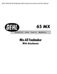 50MX - GEHL Mix-All Feedmaker With Attachments Service and Parts Catalog Manual PDF Download - Manual labs