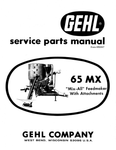 65MX - GEHL Mix-All Feedmaker With Attachments Service and Parts Catalog Manual Download PDF - Manual labs