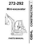 272-292 Gehl Mini Compact Excavator Parts Manual PDF Download - Manual labs