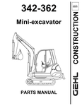 342-362 Gehl Mini Compact Excavator Parts Manual PDF Download - Manual labs