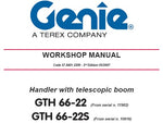 GTH66-22, GTH66-22S - Genie TELESCOPIC BOOM Service Repair Manual - Manual labs