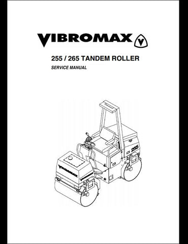 JCB VIBROMAX 255, 265 Tandem Roller Workshop Service Repair Manual - Manual labs