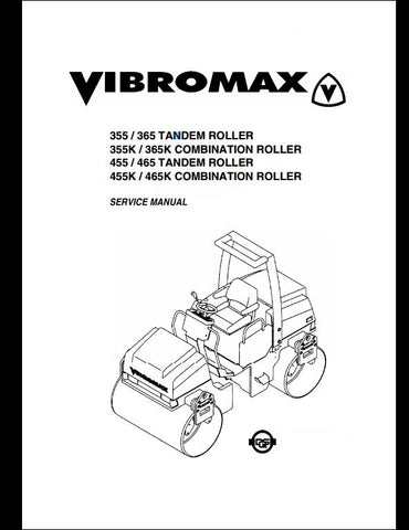 JCB VIBROMAX 355 365 455 465 Tandem Roller & 355K 365K 455K 465K Combination Roller Service Repair Manual - Manual labs