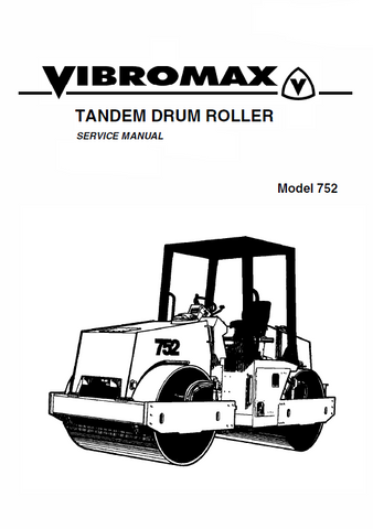 JCB VIBROMAX 752 Tandem Drum Roller Workshop Service Repair Manual - Manual labs