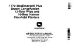 John Deere 1770 MaxEmerge Plus Drawn Conservation 12-Row Wide and 16-Row Narrow Flex-Fold Planters Operator’s Manual OMA60117 Download PDF - Manual labs