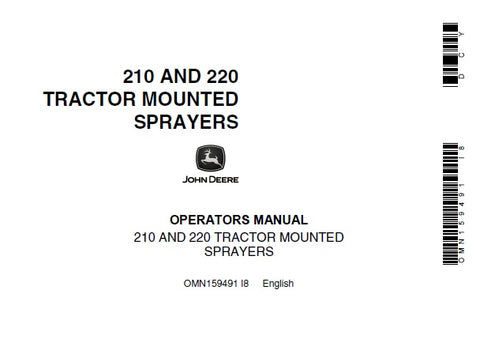 John Deere 210 and 220 Tractor Mounted Sprayers Operator’s Manual OMN159491 Download PDF - Manual labs