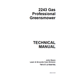 John Deere 2243 Gas Professional Greensmower Technical Service Repair Manual TM1473 - Manual labs