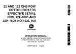 John Deere 22 and 122 One-Row Cotton Pickers Operator’s Manual OMN97698 Download PDF - Manual labs